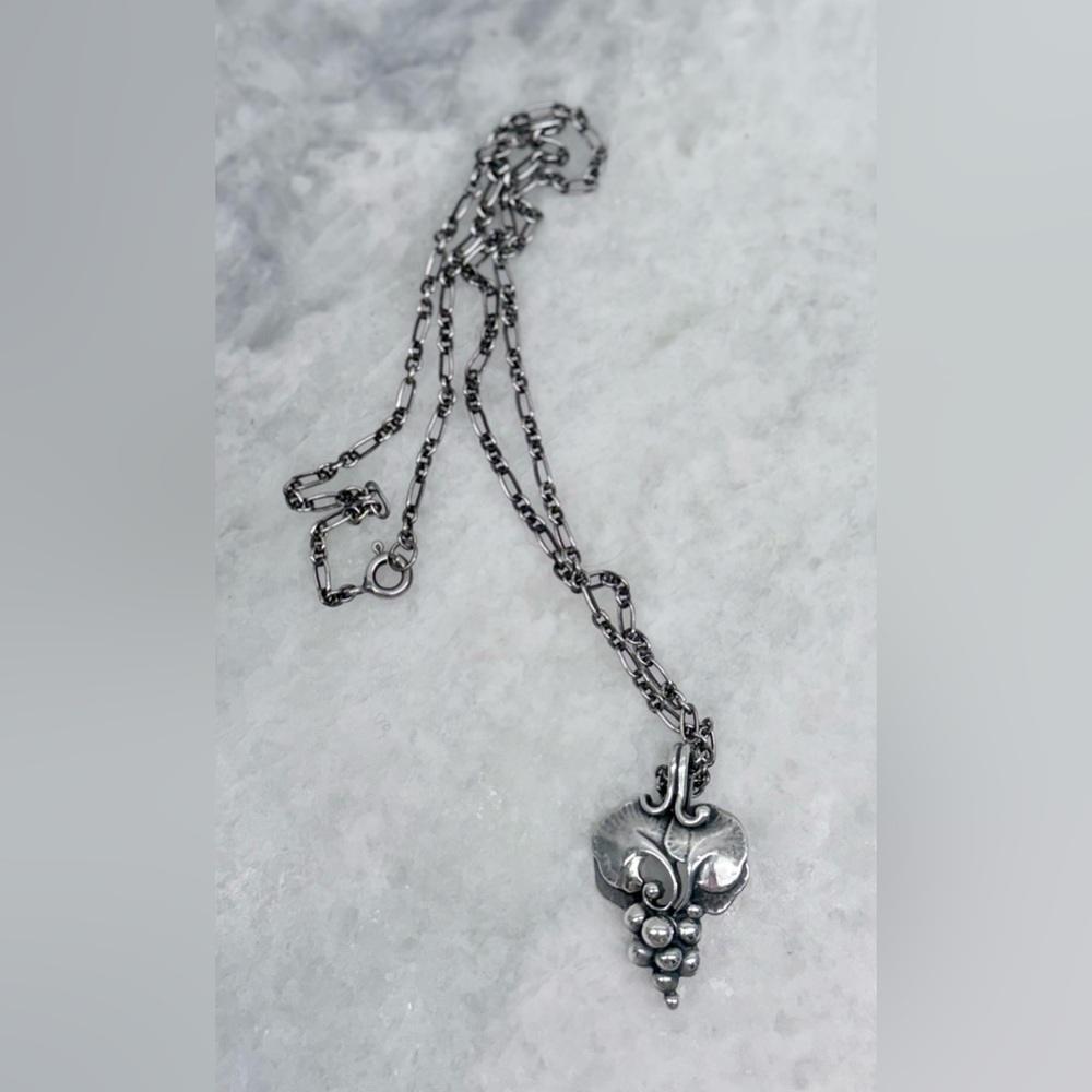 GEORG JENSEN Vintage Rare Collectors 1996 Heritage 925 SS Grape Necklace - Picture 5 of 16